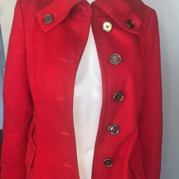 Red Jessica Simpson Peacoat - Picture 4 of 16